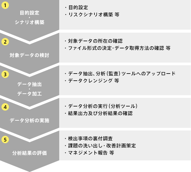 CAATの５つの作業ステップ