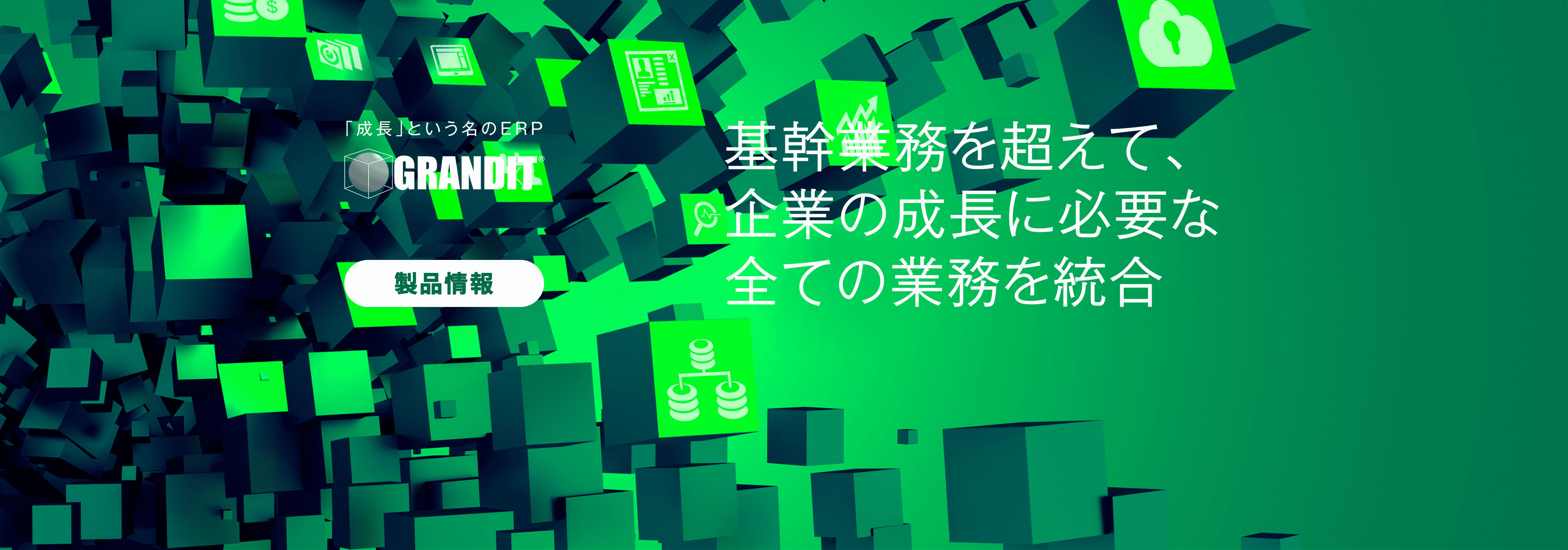 基幹業務を超えて、企業の成長に必要な全ての業務を統合。