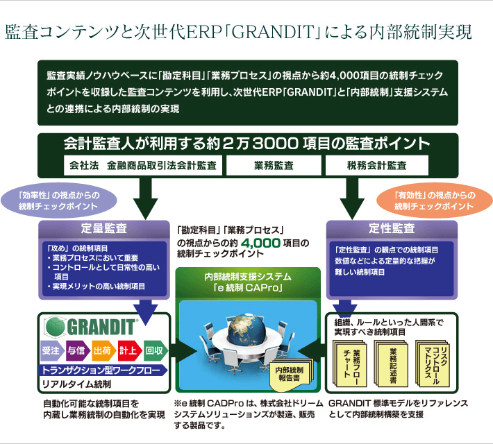 監査コンテンツと次世代ERP「GRANDIT」による内部統制実現